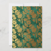 ファンタジー ターコイズとゴールドのキンセアニエラ 招待状 (裏面)