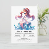 ファンタジー デジタル プリンセス バースデー 招待状 (スタンド正面)