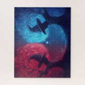 ファンタジー・デュエル白熱［赤熱］光を放つ・オブ・ウィザードハッツ ジグソーパズル (縦)