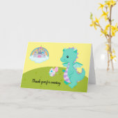 ファンタジー ドラゴン キッズパーティー カード (黄色い花)