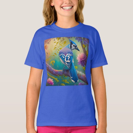 ファンタジー・バード　アオカケス Tシャツ (正面)