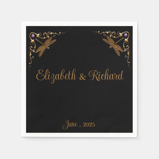 ファンタジー・フェアリーテイル・ウェディング スタンダードカクテルナプキン (正面)