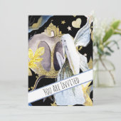 *~* ファンタジー フェアリー パンプキン ベイビー シャワー インビテーション (スタンド正面)