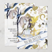 *~* ファンタジー フェアリー  ベイビー シャワーのご招待 月 招待状 (正面/裏面)