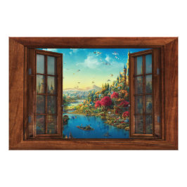 ファンタジー フェイク ウィンドウ 子供部屋 装飾 フォト プリント