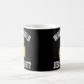 ファンタジー・フットボール荷車を引く コーヒーマグカップ (中央)