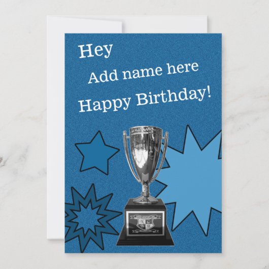 ファンタジー フットボール ユニークな誕生日カード 5x7 オーダーメイド 招待状 (正面)