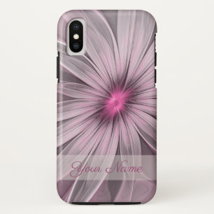 ファンタジー フラワー アブストラクト プラム フローラル フラクタル 名前 iPhone X ケース