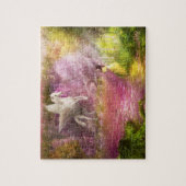 ファンタジー – ペガサス – 魅惑の庭園 ジグソーパズル (縦)