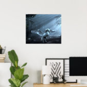 ファンタジー・ユニコーン・イン・フォレスト ポスター (ホームオフィス)