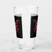ファンタジー ルビーレッド ドラゴン 炎 神話の芸術 タンブラーグラス (左)