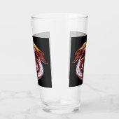 ファンタジー ルビーレッド ドラゴン 炎 神話の芸術 タンブラーグラス (右)