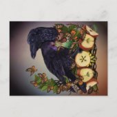 ファンタジー・レイヴン・フェイリー・アートの飛行 ポストカード (正面)