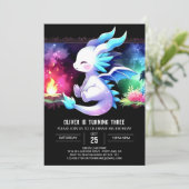 ファンタジー ワイルド ドラゴン バースデー 招待状 (スタンド正面)