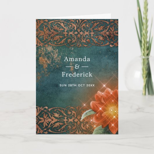 ファンタジー·ヴィンテきらめくージ·ウェディング プログラム (正面)