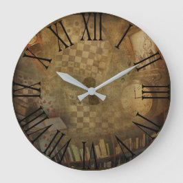 ファンタジー ヴィンテージ 不思議の国のアリス オフィス 寝室 ラージ壁時計