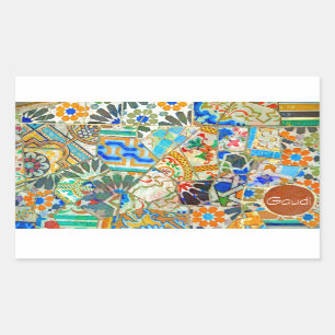 ファンタジー。 Gaudi。 写真2 長方形シール