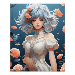 ファンタジーAIアートアニメ夢:リトルブラックドレス ポスター