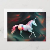 ファンタジーAIユニコーンハガキ ポストカード (正面/裏面)