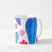 ファンタジーCacti:装飾シームレスパターン。 コーヒーマグカップ (正面右)