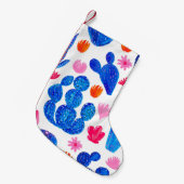 ファンタジーCacti:装飾シームレスパターン。 スモールクリスマスストッキング (正面 (吊り時))