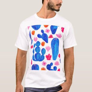 ファンタジーCacti:装飾シームレスパターン。 Tシャツ