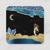 *～*ファンタジーCrystal Geonsm Cystal金ゴールドグリッター スクエア名刺 (正面)