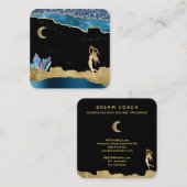 *~*ファンタジーCrystal Geonsm Cystal金ゴールドグリッター スクエア名刺 (正面/裏面)