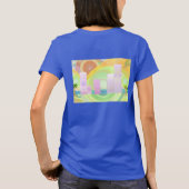 ファンタジーdbl City Scape womensレディースTシャツブルー Tシャツ (裏面)