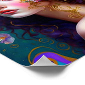 ファンタジーGLAM女性ポップ・アートのアートポスター ポスター (角)