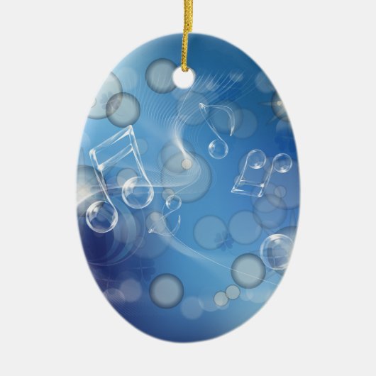 ファンタジーGlass Music Notes セラミックオーナメント (正面)