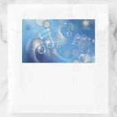 ファンタジーGlass Music Notes 長方形シール (バッグ)