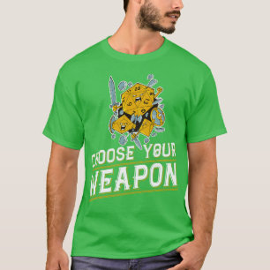 ファンタジーRPGサイコロ武器の役割をおもしろい選択するPla Tシャツ