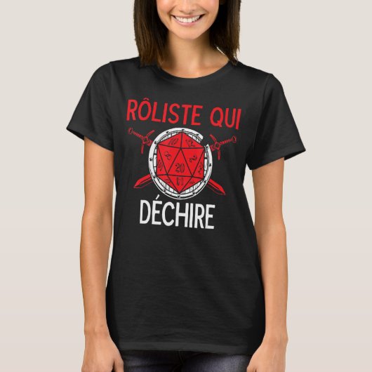 ファンタジーRPG D20ロールゲームギフトJDR Tシャツ (正面)