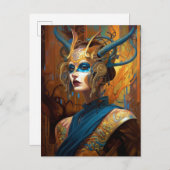 ファンタジーSci-Fiクイーンヘッドアドレスマスク ポストカード (正面/裏面)