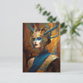 ファンタジーSci-Fiクイーンヘッドアドレスマスク ポストカード (スタンド正面)