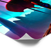 ファンタジーSFキャットウォリアデジタルアートポスター ポスター (角)