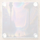 ファンタジーSF風景 ガラスコースター (裏面)