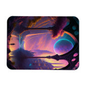 ファンタジーSF風景 マグネット (横)