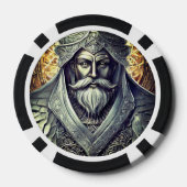 ファンタスティックなウィザードトランプのポーカーチップ、ブラックエッストライプのジ ポーカーチップ (裏面)