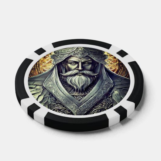ファンタスティックなウィザードトランプのポーカーチップ、ブラックエッストライプのジ ポーカーチップ (シングル)