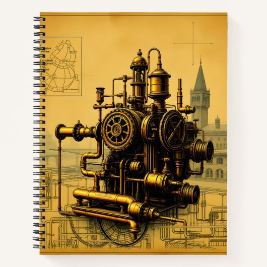 ファンタスティックなスチームパンク機 ノートブック (正面)