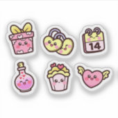 ファンタスティックな漫画の愛のステッカーセット シール (正面)