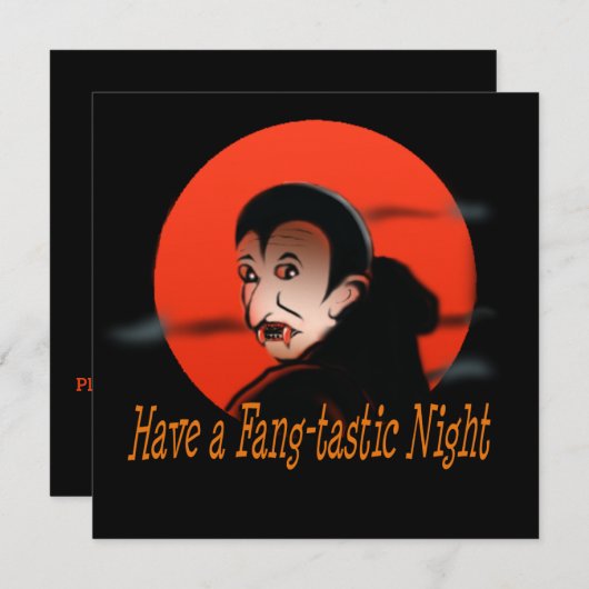 ファンタスティックのハロウィーンを持つ 招待状 (正面/裏面)