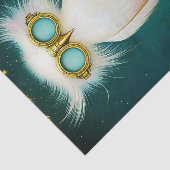 ファンタスティックふわふわのかわいい白い鳥BS8デコページ 薄葉紙 (詳細)