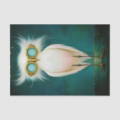 ファンタスティックふわふわのかわいい白い鳥BS8デコページ 薄葉紙 (正面)