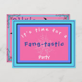 ファンタスティックスパイダーウェブ&こうもり誕生日招待状ポストカ ポストカード (正面/裏面)