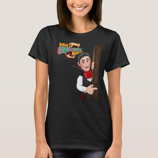 ファンタスティックナイトハロウィーンの吸血鬼がいる Tシャツ (正面)