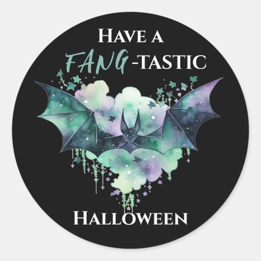 ファンタスティックハロウィーンこうもり ラウンドシール (正面)