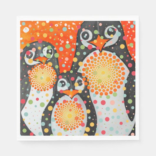 ファンタスティックペンギンスコレクション スタンダードランチョンナプキン (正面)